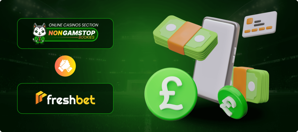 Freshbet Casino Payment Options banner